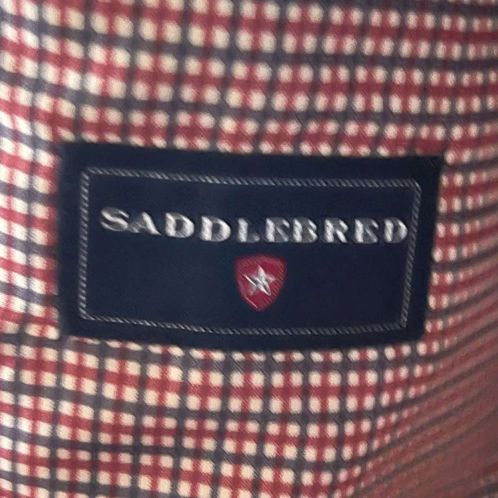 Saddlebred Corduroy Blazer Sport Coat Men Sz 40S Red Lined Pockets 2 Button NWOT